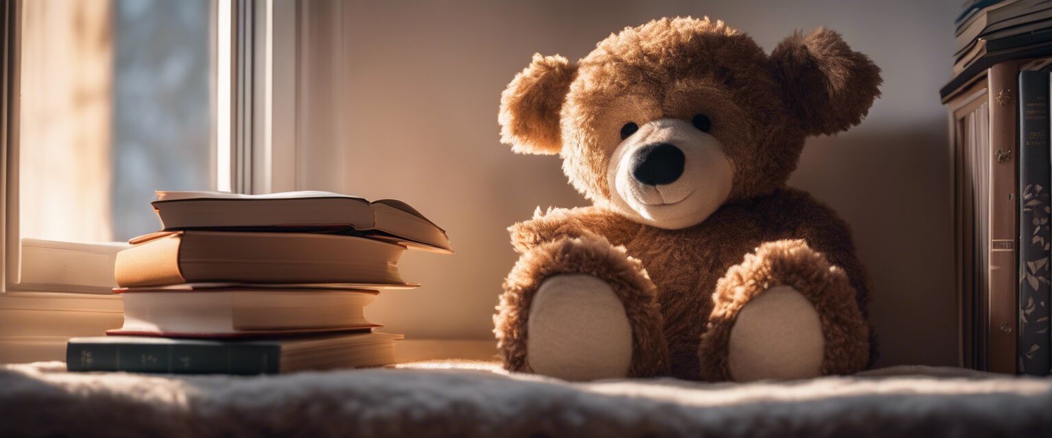 Peaceful reading corner with children's book