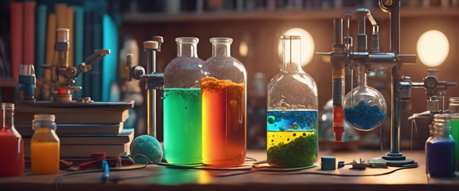 Children's science experiment setup