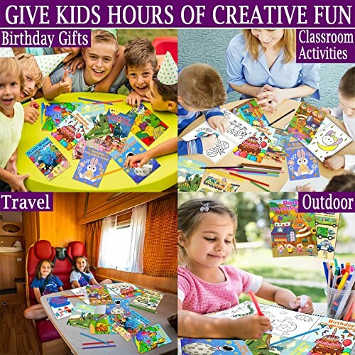 Barn har kul med kreativa aktiviteter